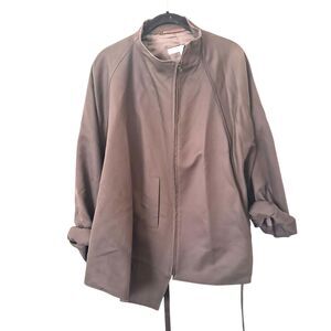 VERONIQUE BRANQUINHO Wool Asymmetric Jacket Brown Sz 38 (US 6)